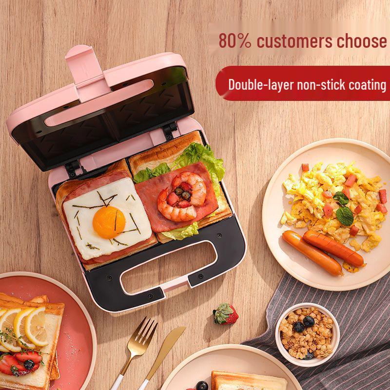 Multi-Function Sandwich Maker with Double Plates - Electric Toaster, Grill, and Griddle