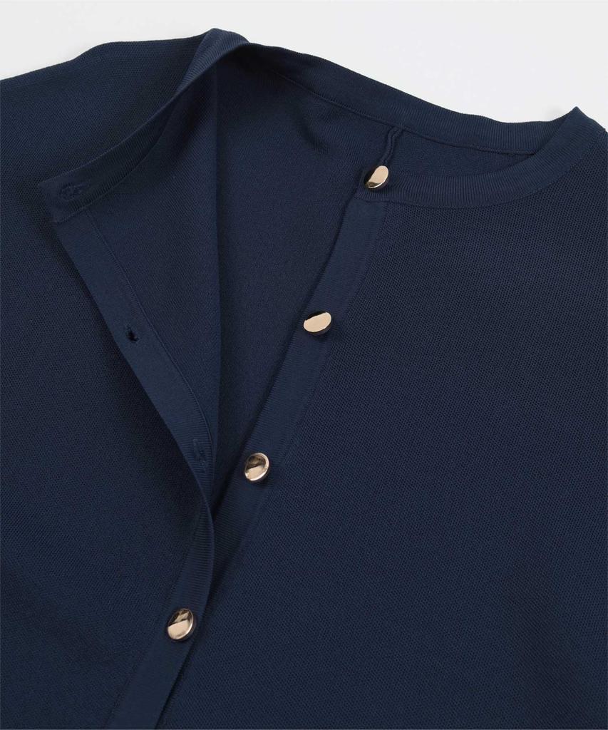 Yours Gold Button Cape Knit Cardigan BDXU1601 Medium Black Women's