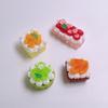 100pcs Kawaii Simulation Fruit Cream Cake Resin Kitchen Food Model DIY Scrapbooking for Home Decoration Crafts Accessories