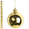 Gold Plastic Baubles with Shiny Finish 5 Cm - Set of 12