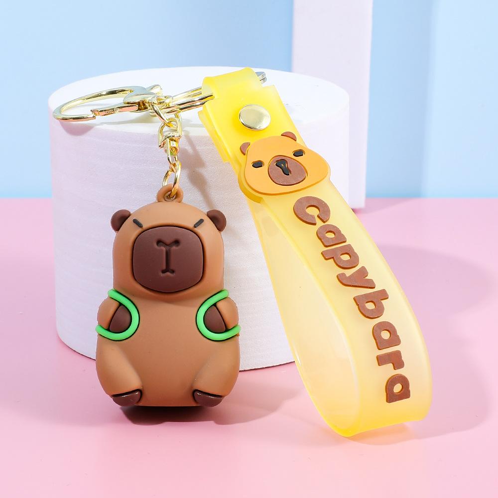 Creative Cute Capybara Keychains For Car Keychain Anime Cartoon Capibala Pendant Women Doll Keyring Charm Holiday Gifts Jewelry