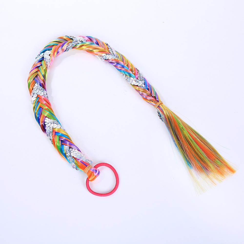 Buy Children's Colorful Wig Braids Handwoven Fivepiece Dice Headband