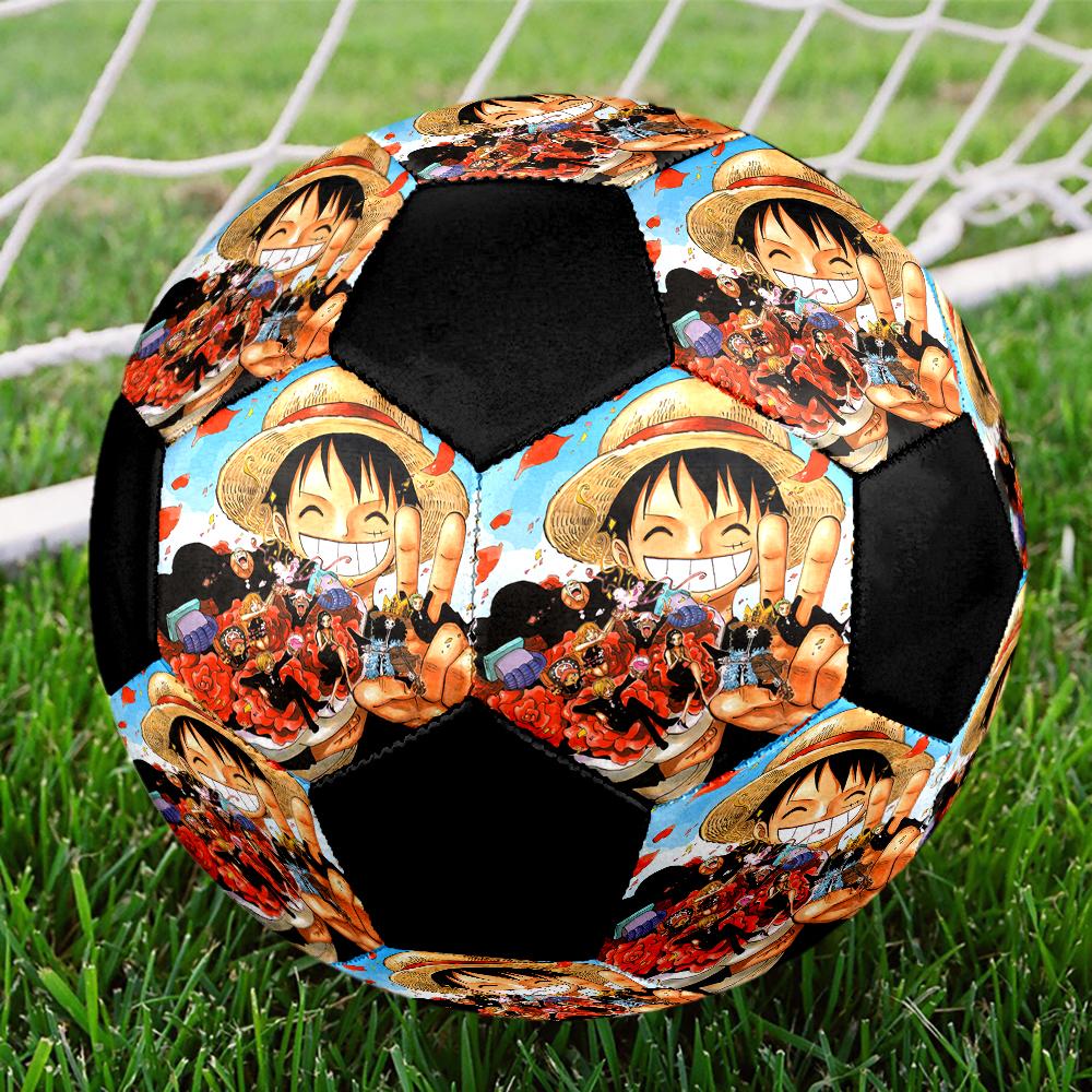 Soccer Ball Colorful Machine Stitched PVC Size 5 Team Training Competition Ready Durable High-Bounce Cool Sports Gift