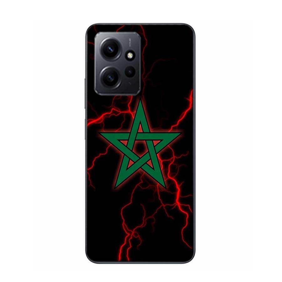Morocco Flag Soccer Phone Case For Redmi Note 14 15 Pro 5G 13 12 Pro Plus 11 11T 11E 11S 10 Pro 10S 9 9S Cover Cell Clear TPU Ca