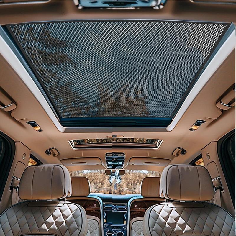car Sunroof Cover Magnetic Breathable Car Sun Shade Anti-Fly Automotive Auxiliary Parts For Driving Sleeping Outdoor Camping