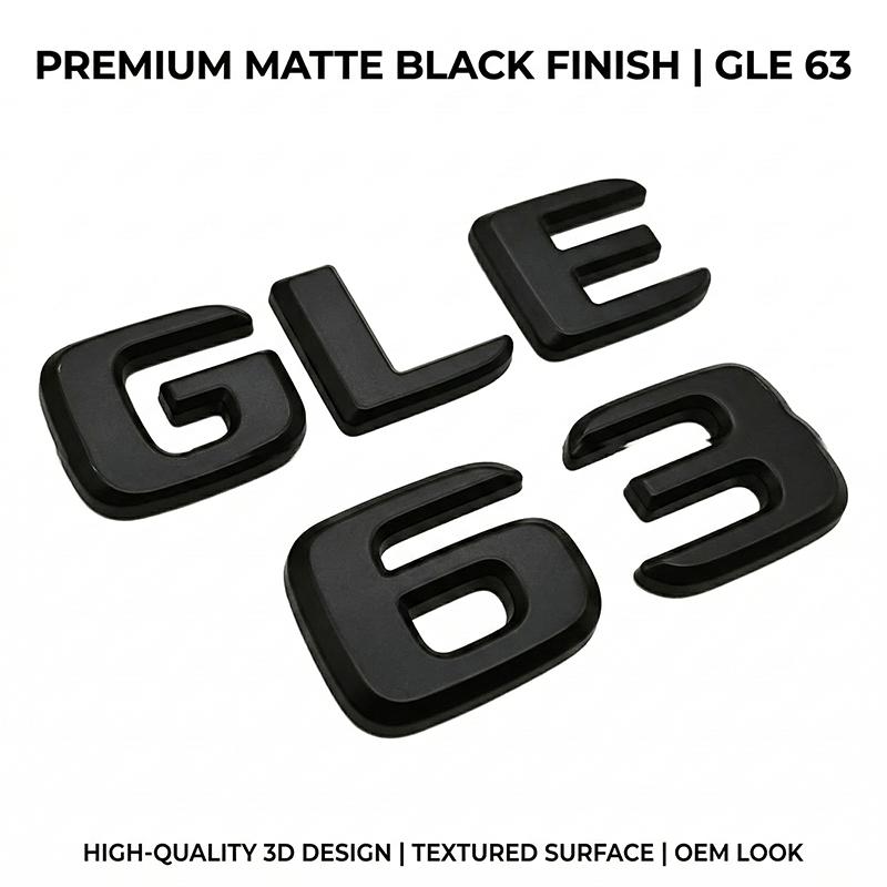 3D ABS Car Rear Trunk Letters Emblem Badge GLE 63 GLE 53 GLE 43 Glossy Black Chrome Decal Sticker For Benz W166 W167 Accessories