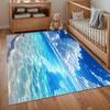 Turquoise Ocean Area Rugs Non-Slip Washable Carpet for Living Room Bedroom & Coastal Patio Durable Floor Mat & Rug Home Alfombra