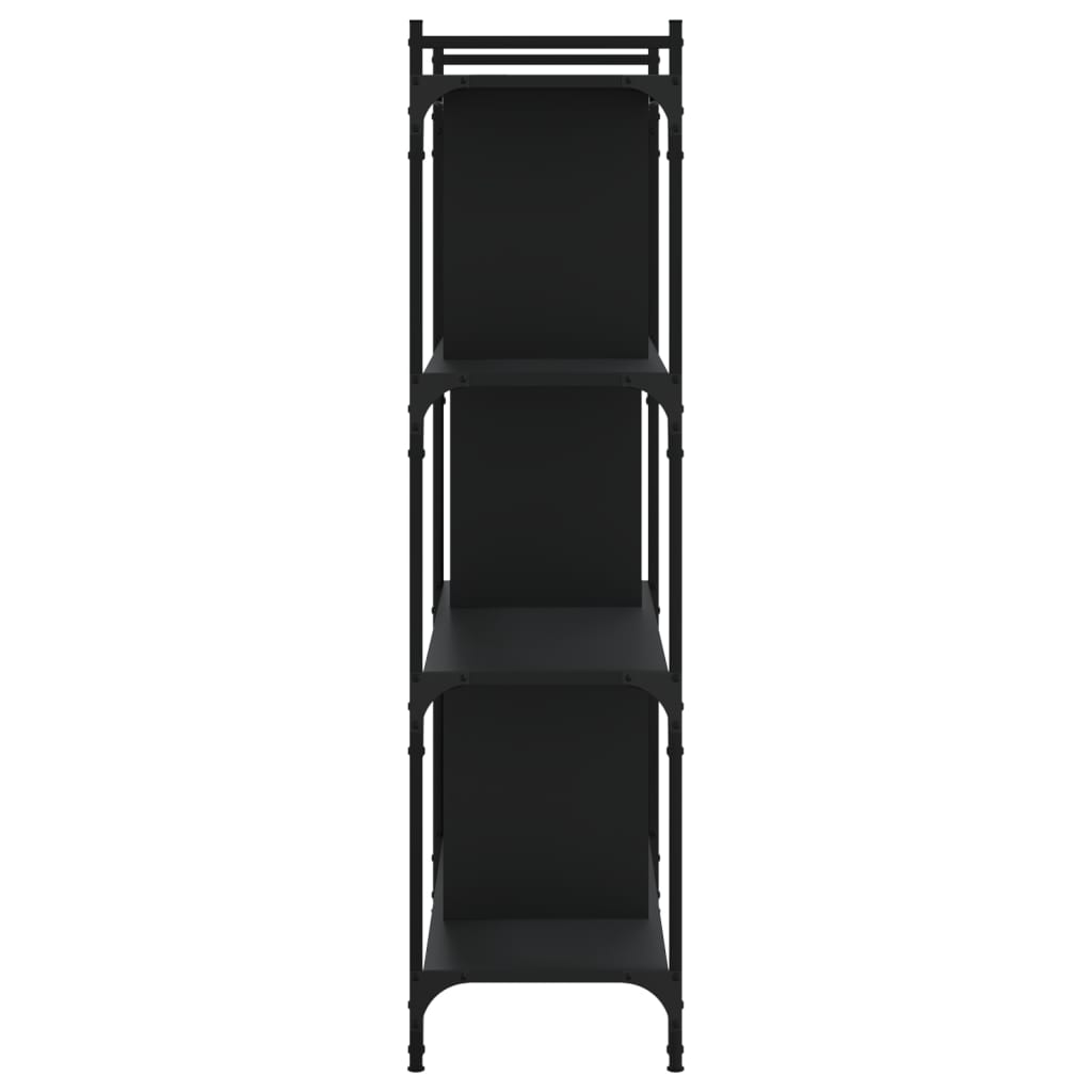 Bookshelf 4 Shelves Black 76 x 32 x 123 cm Engineered Wood