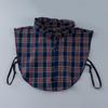 Checkered Pattern Detachable Collar Soft Polyester Fabric Decorative Lapel Collar For All Day Wear Women Accessories