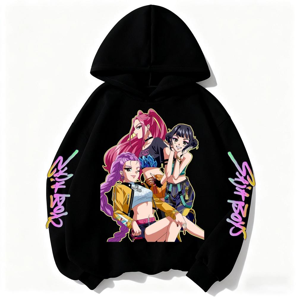 

K-pop Охотницы на демонов Девочки Осенне-зимняя толстовка с капюшоном Детская Девочка Детские топы Милое пальто с длинным рукавом 140