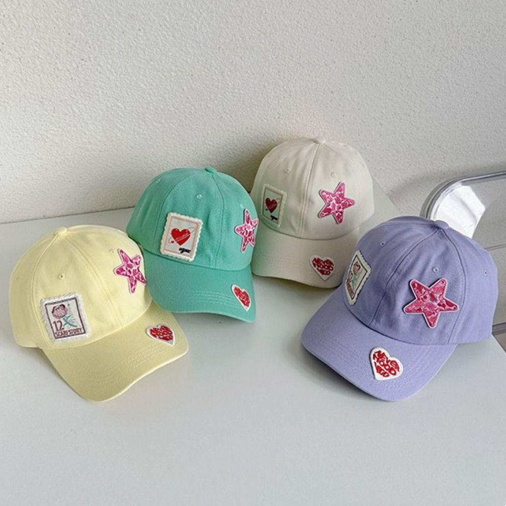 

Soft Cotton Baseball Cap Flower patch Baseball Hats Fashion Women Hats Women