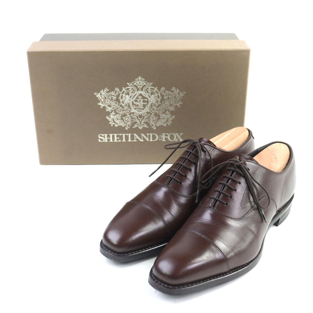 Great SHETLANDFOX Leather Shoes Cap Toe Business Shoes Bordeaux Leather Men 6 Used