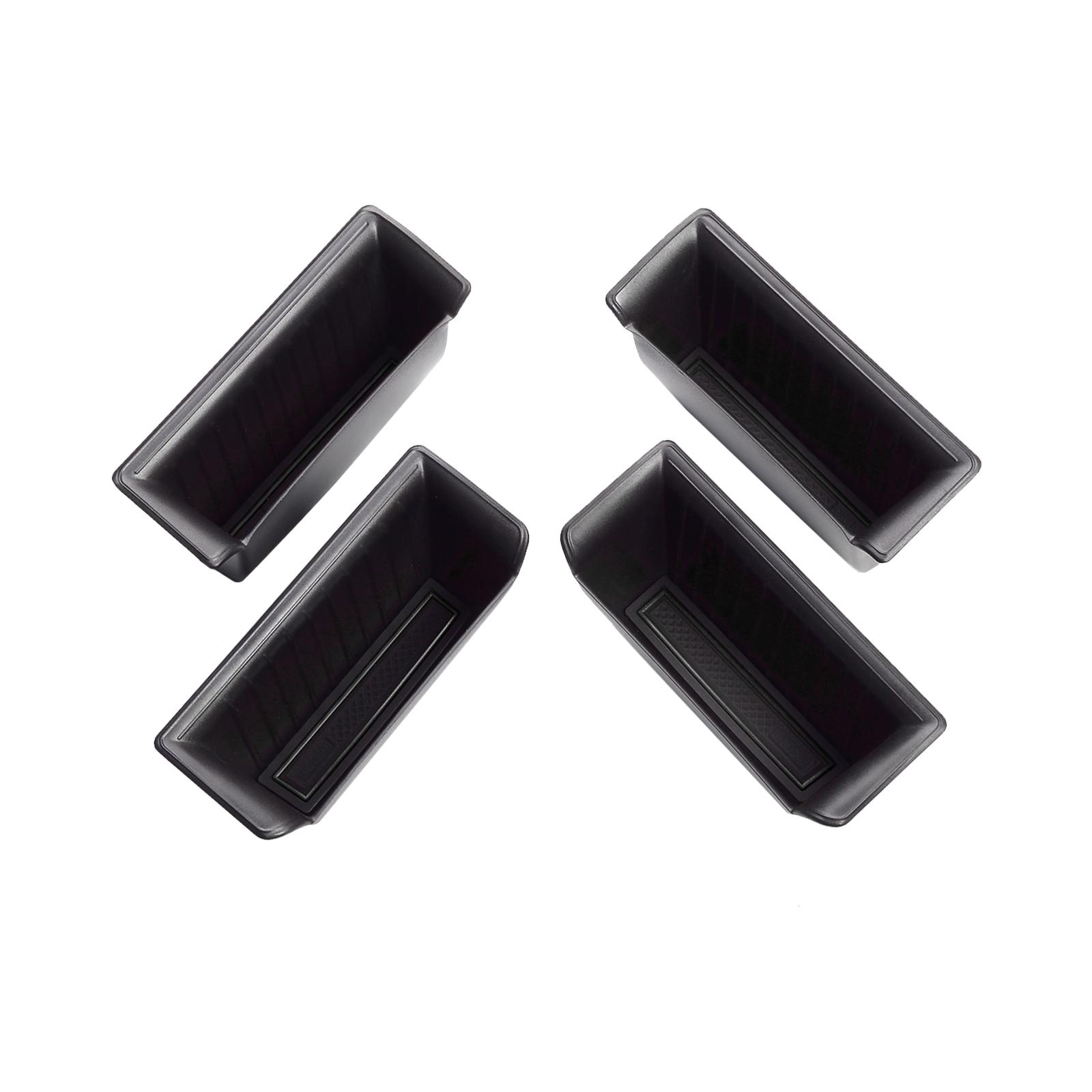 

for Dodge Ram 1500 2019-2026 Car Front Rear Door Holder Tray Door Handle Storage Box Organizer Accessories 4PCS ABS чорний