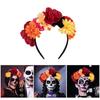 Mexico Festival Hairband Fabric Flower Headband Cosplay Costume Headpiece Family Gathering Day of the Death Hairhoop