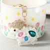 Cute Owl Crystal Rhinestones Crsytal Car Bag Keys Exquisite Pendant Cartoon Trendy Animal Key Chains Bag Charm