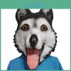 Latex Pudel Wolfshund Husky Maske Cartoon Tierkostüm für Weihnachten und Halloween
