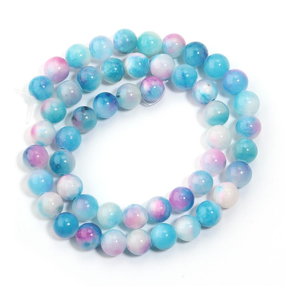 34-90pcs 4-12mm Persian Jade Stone Beads Natural Stone Loose Spacer Beads For Jewelry Making DIY Bracelet Necklace Accessories