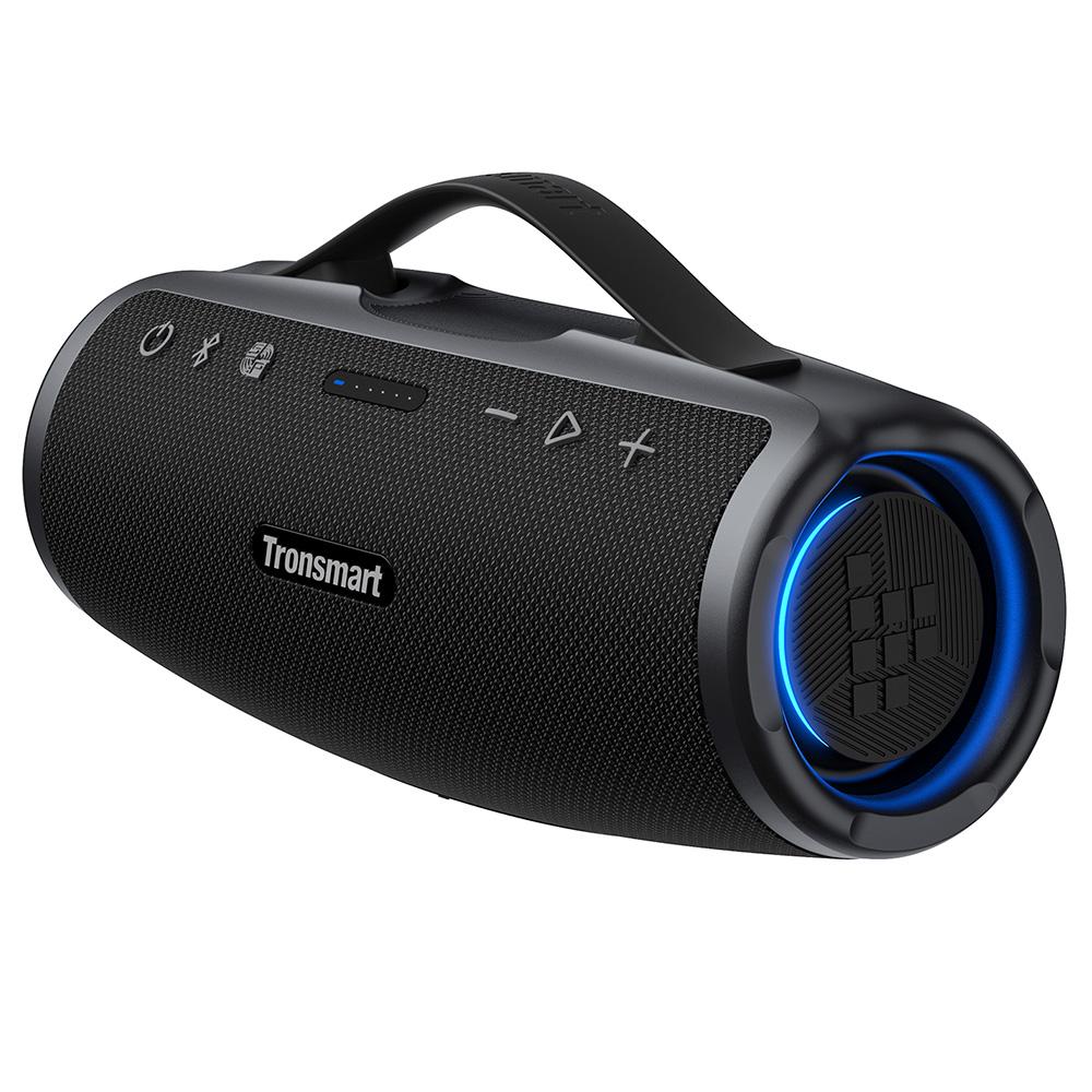 Boxă Bluetooth Tronsmart Mirtune S100 50W, Impermeabilă IPX7, Autonomie 20H, Baterie externă, Mâner retractabil, Asociere TWS, Control EQ prin aplicație