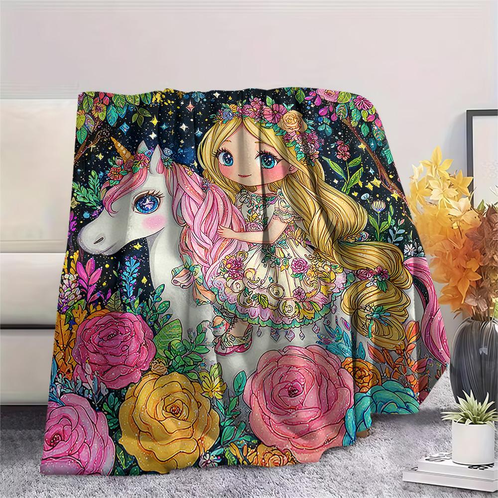 Genie Print Flannel Blanket, High Quality Comfortable for All Seasons, Home Decor, Warmth and Comfort, Perfect for Christmas Gifts