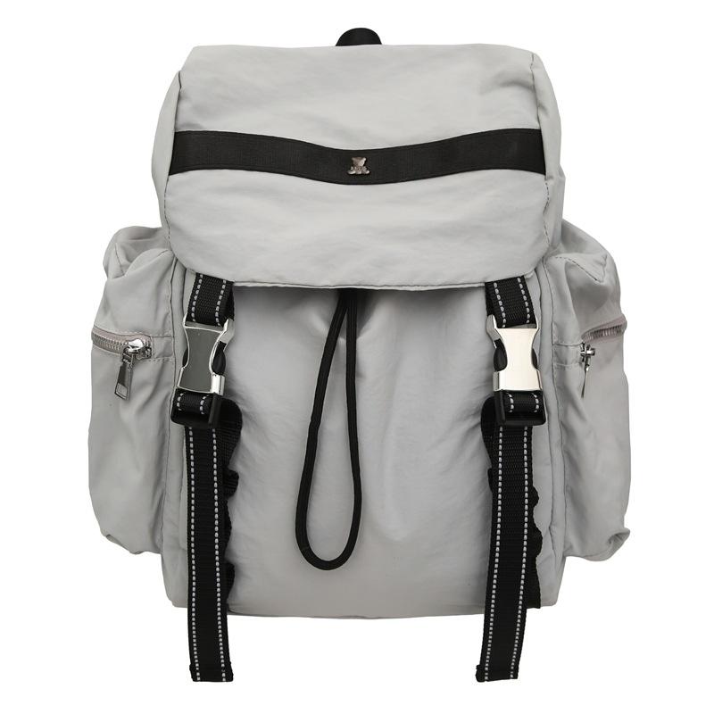 Men's Outdoor Mountaineering Bag Women's Lightweight Travel Backpack Solid Color High School Student Schoolbag
