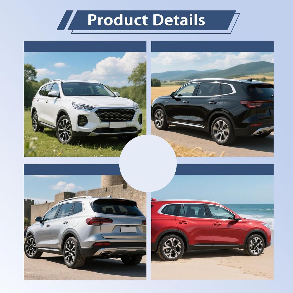 FZJDSD 4Pcs Beige Left and Right Inside Door Handle Frame Cover Bezel Compatible with Hyundai Santa Fe 2007 2008 2009 2010 2011 2012 Replace