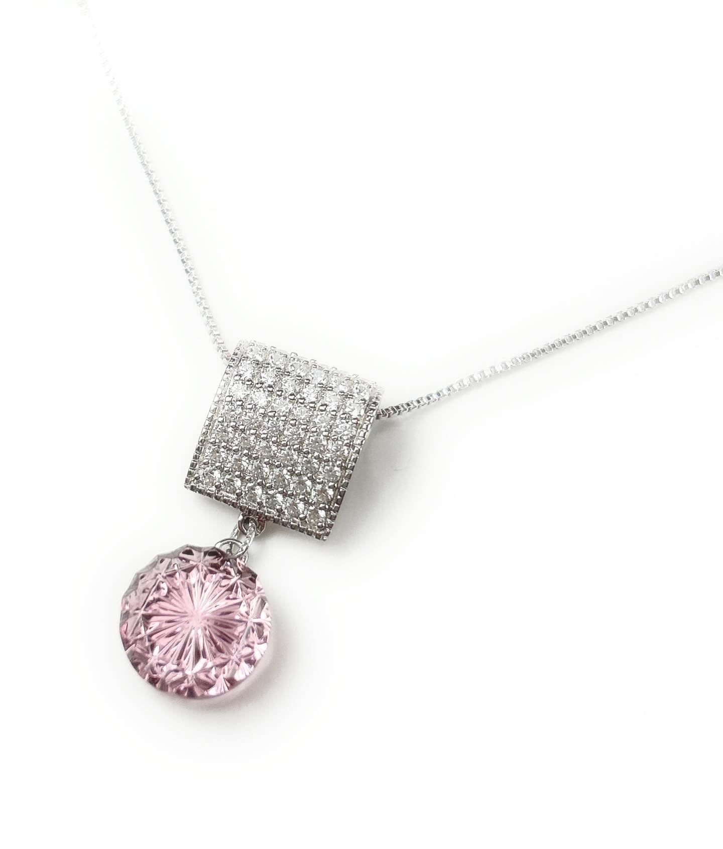 

Tokyo Kiriko Necklace Chrysanthemum Amethyst Square Silver [KILIKO]