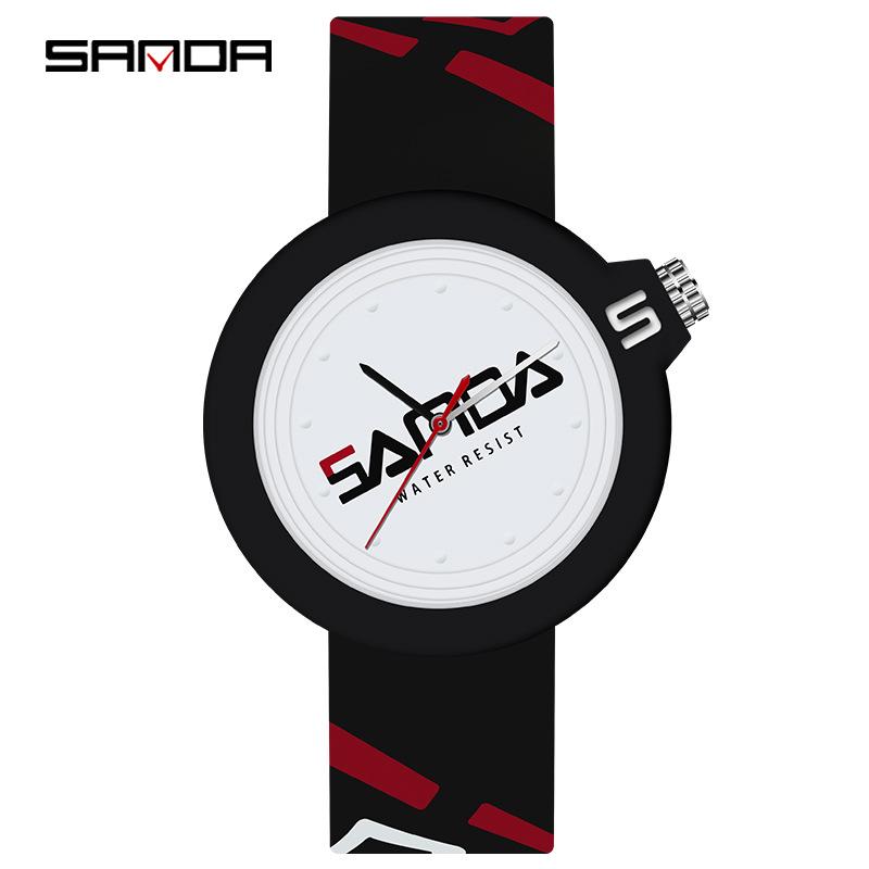 Sanda Silicone Strap Trendy Personality Watch: Unisex, Cool, Simple, for Primary & Secondary School Students.
