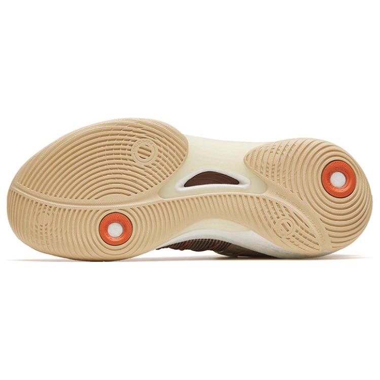 New Anta Skyline 1 Anti Slip Wear Resistant Low Top Basketball Shoes Light White Brown Yuanxiao Color Scheme 112311107-8