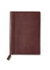 Business Leather Factory Notebook Cover Genuine Leather Planner Cover with Card Storage and Pen Holder (A5) (Burgundy)