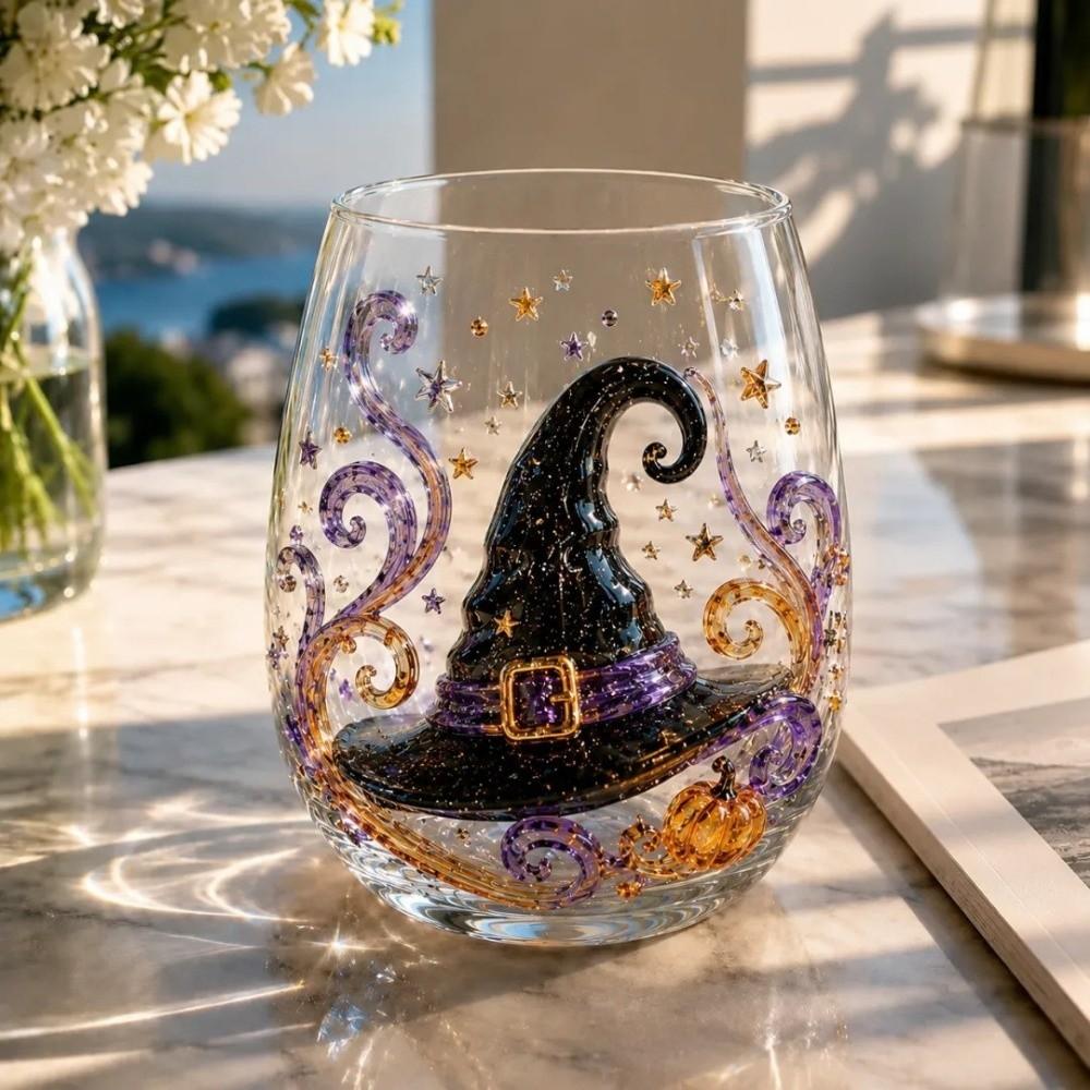 Tazza da tè in vetro creativa 3D Fantasma di Halloween Zucca Tazza in vetro in rilievo Tazza trasparente per latte Decorazione per la casa
