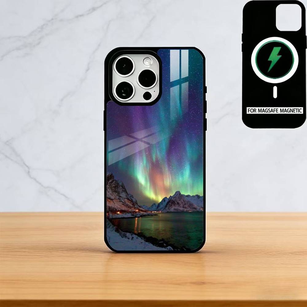 Prime Aurora Borealis Phone Case For iPhone17,16,15,14,13,12,11 Plus,Pro Magnetic For Magsafe Wireless Charging