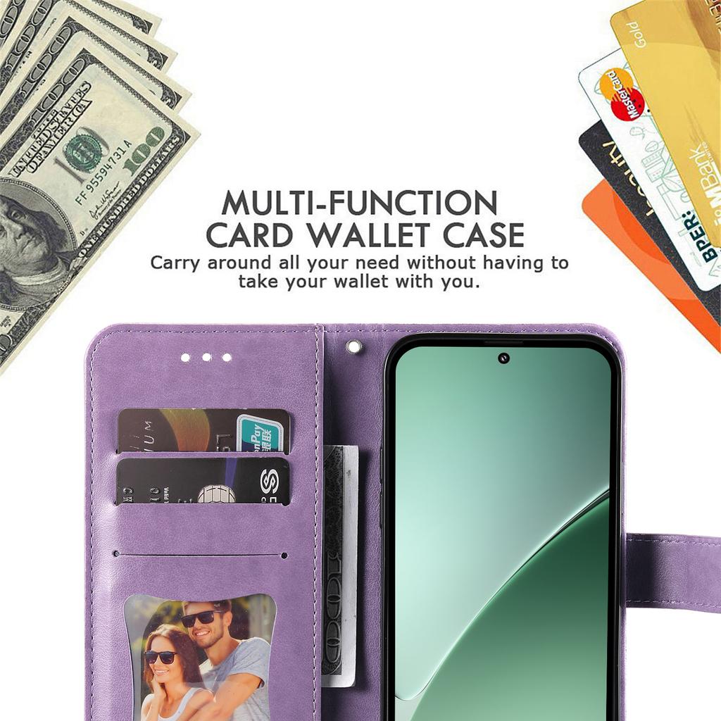 Für Xiaomi 15 Pro Hülle Blumenmuster PU Leder Brieftasche Ständer Handyhülle