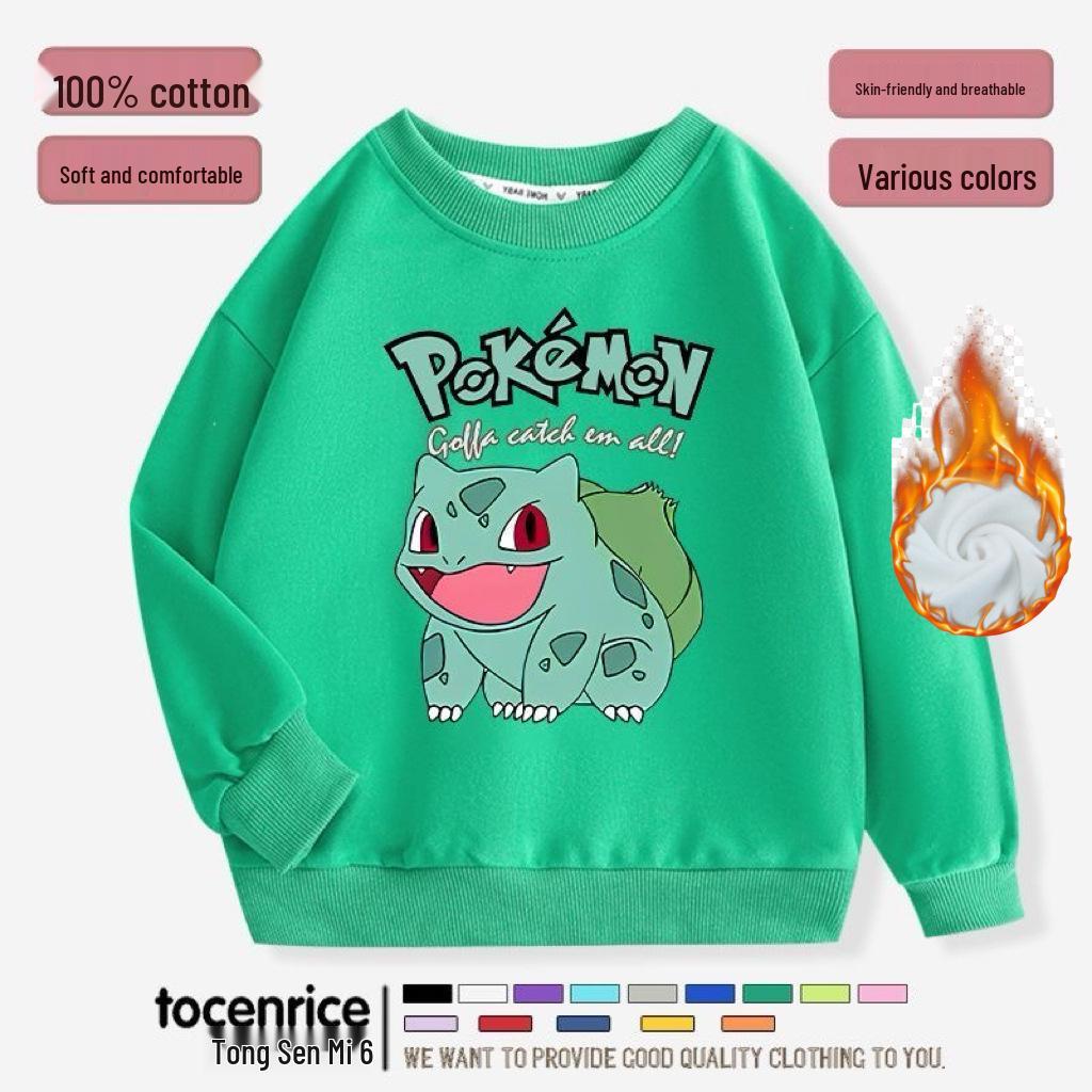 

Дитяча толстовка Pokemon Пікачу та М юту - Осінь/Зима 2025 - Середній/Великий розмір - Бавовняна толстовка з мультяшним принтом для Весни/Осені 150 cm
