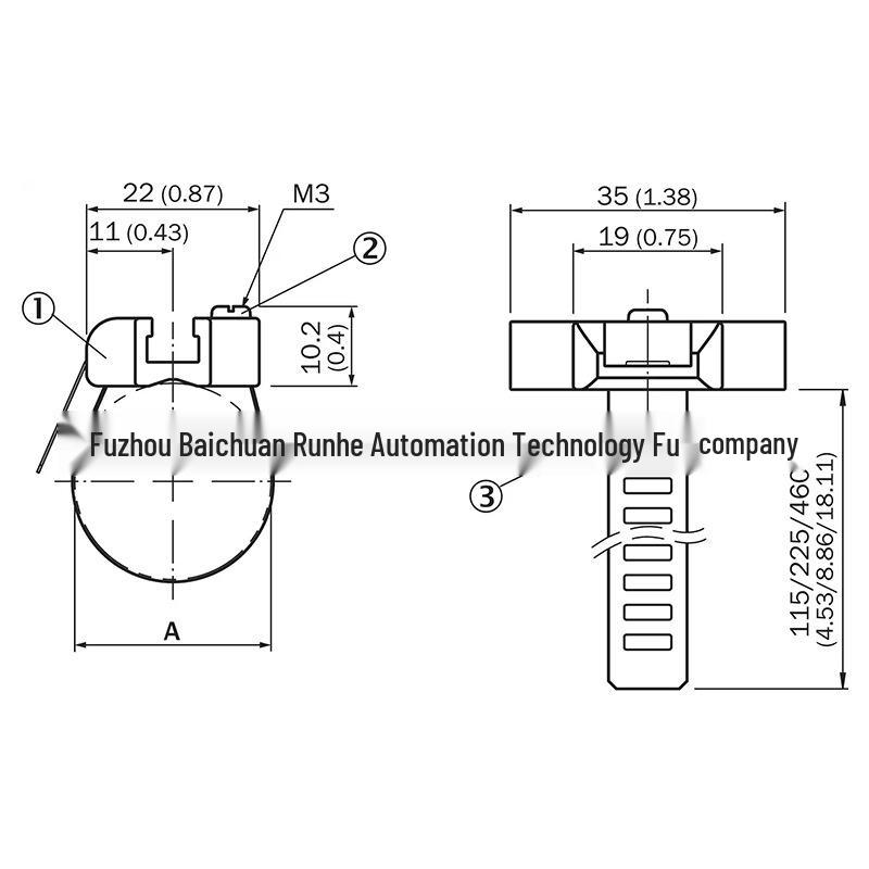 BEF-KHZ-RT1-63 Sensor Bracket for Sick Cylinder 2077683 - Brand New Original