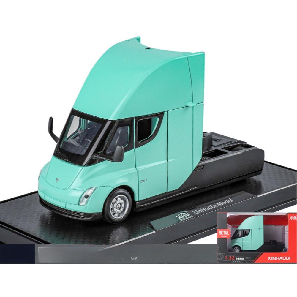 1/32 Tesla Trailer The Cast Model Car Toy for Kids Boys Collection