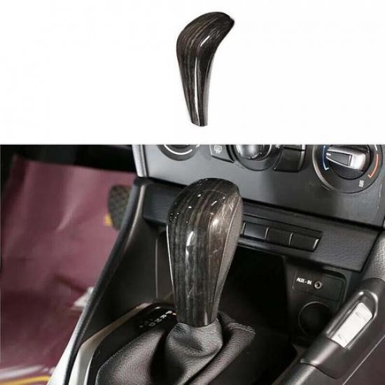 Shift Knob Cover 2005-12 For BMW 3-Series Central Console Gear Black Wood Grain