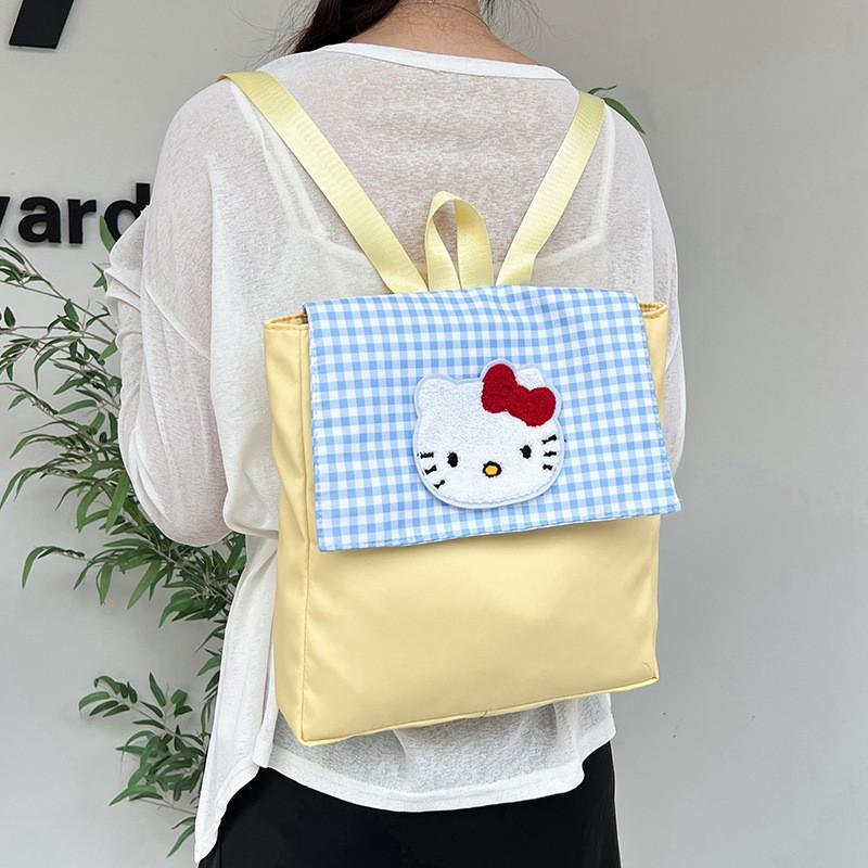Hello Kitty College Backpack With Oxford Cloth Material For School And Commute