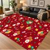 Christmas Theme Floor Carpet, Soft Area Rug, Xmas Indoor Home Holiday Decoration