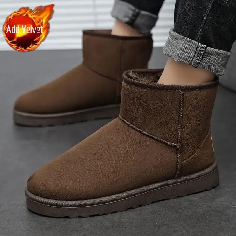 

Теплые мужские зимние ботинки Slip-On, зимняя мужская обувь, классический размер 44, мода 2000 года, низкая цена 45, высокое качество, дешевая ретро-винтажная распродажа 45