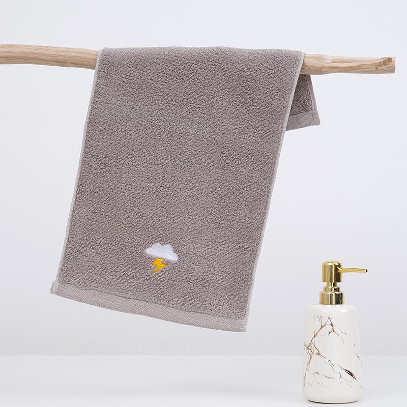 Dětský ručník z čisté bavlny s kreslenou výšivkou - Měkký a savý, Ideální pro domov, školu a školku