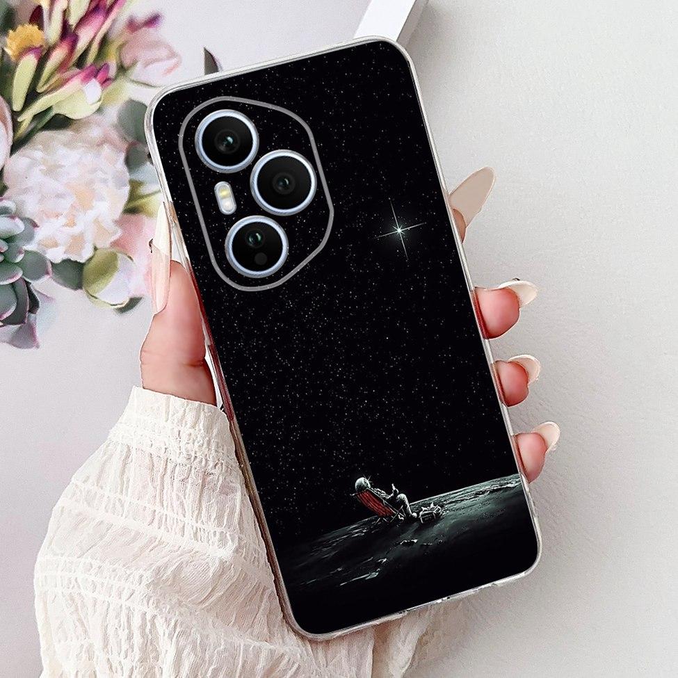 Clear For Honor 400 Pro Case DNP-NX9 Cute Cartoon Cat Fashion Flower Funny Painted Soft Bumper For Honor 400Pro Back Cover Funda