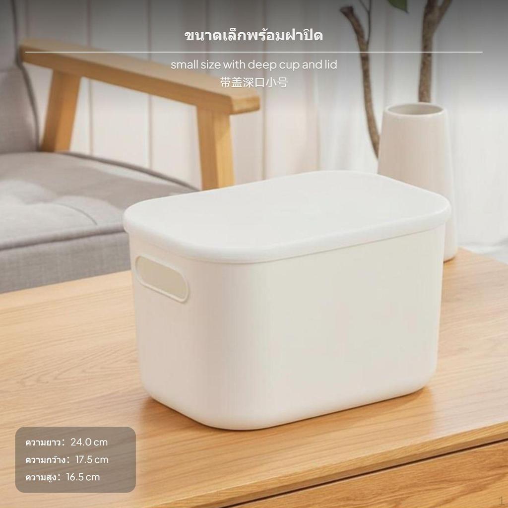 2Pack Plastic Storage Boxes with Lid, Japanese Organizer, Kitchen Bedroom Shallow S