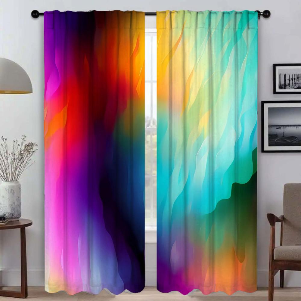 Happy Dopamine Tulle for Bedroom Home Interior Curtains for Living Room Shades Partition Window Curtain Curtains 2 Pieces Camera