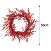 Christmas Wreath Realistic Decorative Decorated with Red Berries Artificial Wreath for Window House Festival Holiday Party