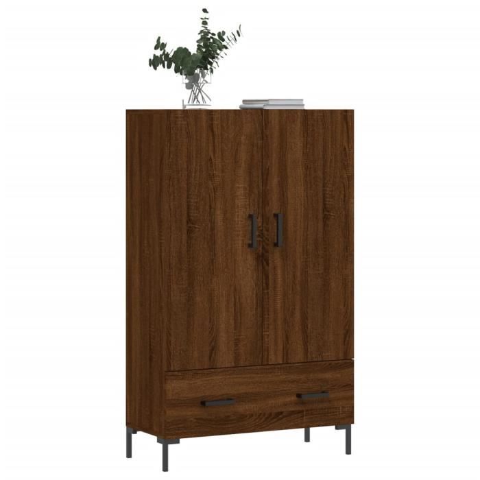 VidaXL Buffet haut chêne marron 69,5x31x115 cm bois d'ingénierie 828243