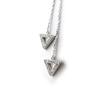 Les Trésors De Lily [N0019] - Silver Necklace 'Triangles' White Silver (rhodium Plated) - 10x9 Mm