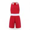 Boxen Outfit Ärmellos Racerback Tanktop Set Kontrastbesatz Zweiteilig Workout