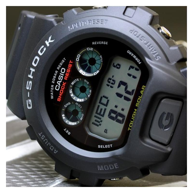 Casio G-SHOCK Series Texture LCD Display Sports Waterproof Quartz Movement Resin Strap Japanese and Korean Watch Men's Watch Black Dial G-6900-1
