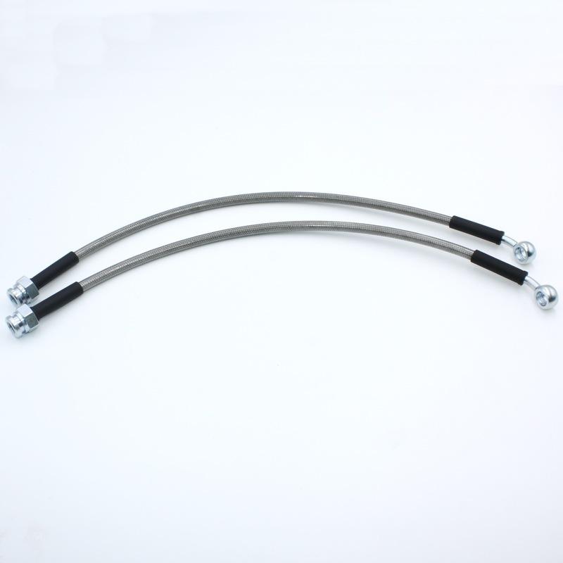 1Pair 10mm 20° Banjo + 3/8-24 Female Inverted AN3 Stainless Braided Universal Hydraulic Brake Hose Clutch Oil Line Tube