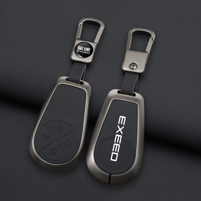Fit For Chery Auto Exeed Series VX Lx Rx TXL Modified Fl Cdm Phev Zinc Alloy Auto Key Fob Cover Smart Case Housing Mount Remote Key Fob Ring Key